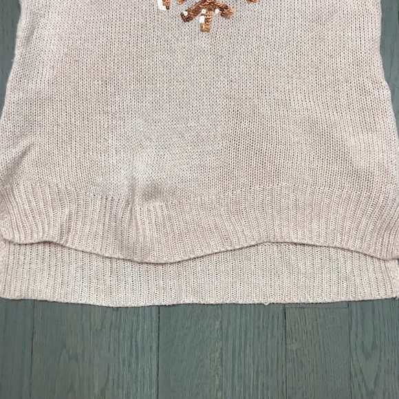 Pink Republic Girls Sequin Snowflake Pink Sweater - Picture 5 of 8